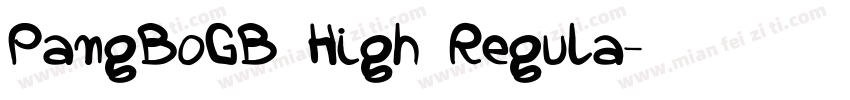PangBoGB High Regula字体转换